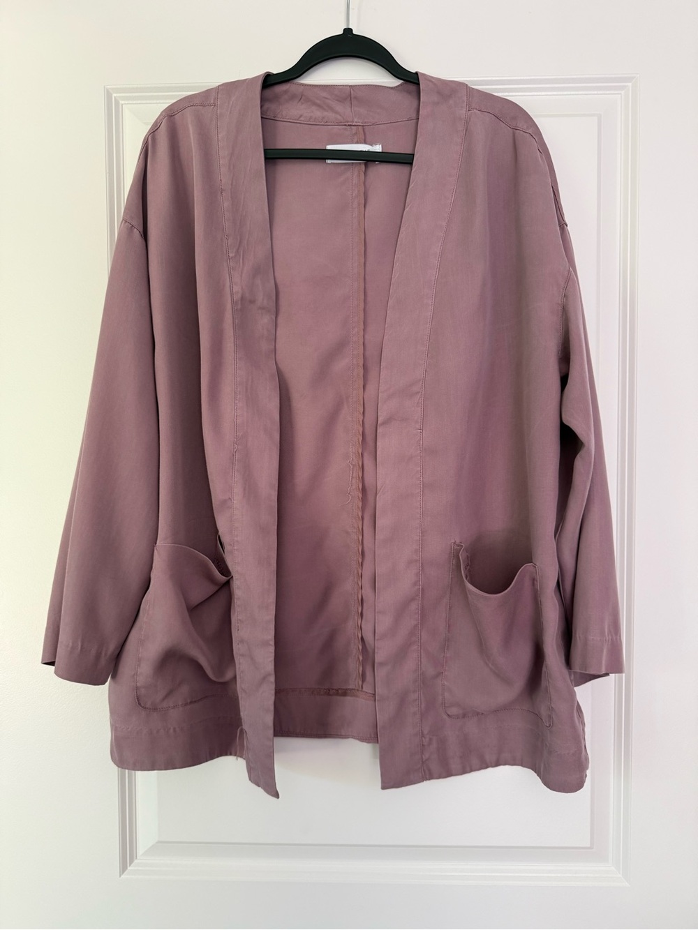 Addition Elle Open-Front Blazer in Dusty Mauve